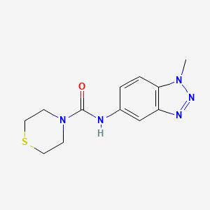 molecular formula C12H15N5OS B5871767 N-(1-methyl-1H-1,2,3-benzotriazol-5-yl)-4-thiomorpholinecarboxamide 