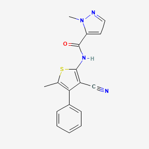 N-(3-cyano-5-methyl-4-phenyl-2-thienyl)-1-methyl-1H-pyrazole-5-carboxamide