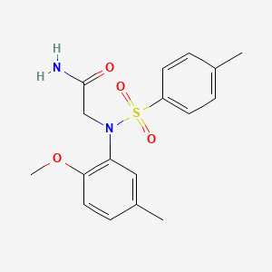 molecular formula C17H20N2O4S B5871780 N~2~-(2-methoxy-5-methylphenyl)-N~2~-[(4-methylphenyl)sulfonyl]glycinamide 