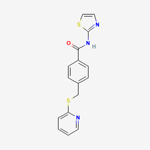 4-[(2-pyridinylthio)methyl]-N-1,3-thiazol-2-ylbenzamide