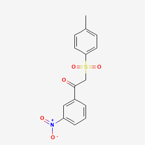 molecular formula C15H13NO5S B5871792 2-[(4-methylphenyl)sulfonyl]-1-(3-nitrophenyl)ethanone 