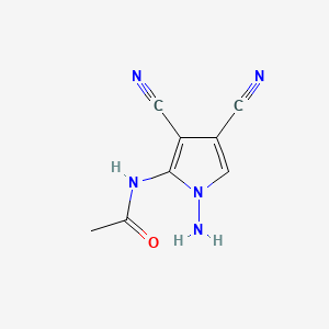 molecular formula C8H7N5O B587181 N-(1-Amino-3,4-dicyano-1H-pyrrol-2-yl)acetamide CAS No. 143324-19-0