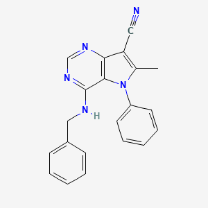 4-(benzylamino)-6-methyl-5-phenyl-5H-pyrrolo[3,2-d]pyrimidine-7-carbonitrile