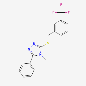 4-methyl-3-phenyl-5-{[3-(trifluoromethyl)benzyl]thio}-4H-1,2,4-triazole