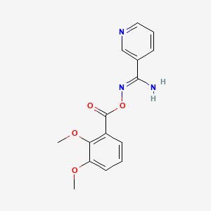 molecular formula C15H15N3O4 B5871841 N'-[(2,3-dimethoxybenzoyl)oxy]-3-pyridinecarboximidamide 