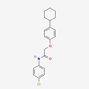 molecular formula C20H22ClNO2 B5871853 N-(4-chlorophenyl)-2-(4-cyclohexylphenoxy)acetamide 