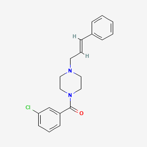 molecular formula C20H21ClN2O B5871875 1-(3-chlorobenzoyl)-4-(3-phenyl-2-propen-1-yl)piperazine 