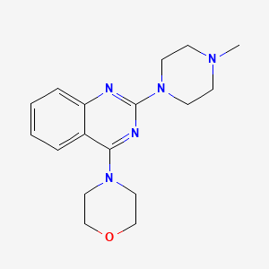molecular formula C17H23N5O B5871877 2-(4-methyl-1-piperazinyl)-4-(4-morpholinyl)quinazoline 
