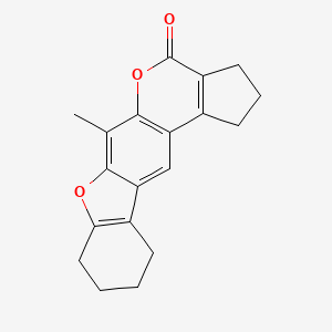 6-methyl-2,3,8,9,10,11-hexahydro[1]benzofuro[3,2-g]cyclopenta[c]chromen-4(1H)-one