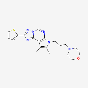 molecular formula C20H24N6OS B5871882 8,9-dimethyl-7-[3-(4-morpholinyl)propyl]-2-(2-thienyl)-7H-pyrrolo[3,2-e][1,2,4]triazolo[1,5-c]pyrimidine 