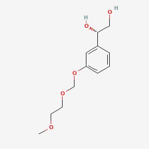 molecular formula C12H18O5 B587190 (1S)-1-[3-[(2-Methoxyethoxy)methoxy]phenyl]-1,2-ethanediol CAS No. 215439-44-4