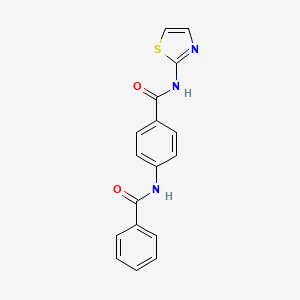 molecular formula C17H13N3O2S B5871916 4-(benzoylamino)-N-1,3-thiazol-2-ylbenzamide 