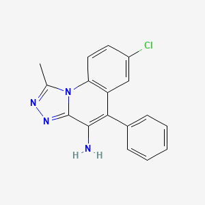 molecular formula C17H13ClN4 B587192 7-Chloro-1-methyl-5-phenyl(1,2,4)triazolo(4,3-a)quinolin-4-amine CAS No. 448950-89-8