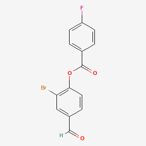 2-bromo-4-formylphenyl 4-fluorobenzoate