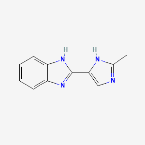 molecular formula C11H10N4 B587193 2-(2-methyl-1H-imidazol-4-yl)-1H-benzo[d]imidazole CAS No. 157519-99-8