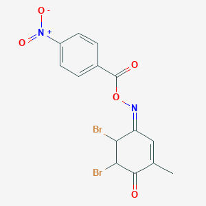 molecular formula C14H10Br2N2O5 B5871934 5,6-dibromo-2-methylcyclohex-2-ene-1,4-dione 4-[O-(4-nitrobenzoyl)oxime] 