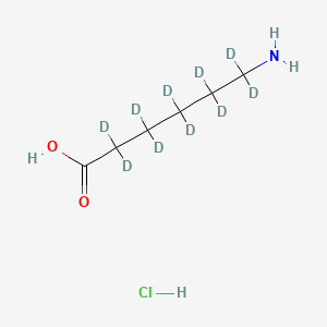 molecular formula C6H14ClNO2 B587196 epsilon-Aminocaproic Acid-d10 Hydrochloride CAS No. 1246819-49-7