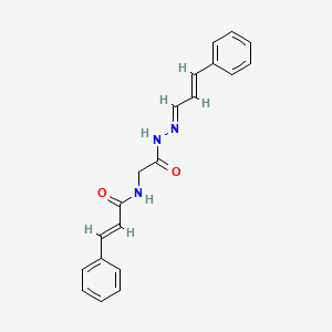 N-{2-oxo-2-[2-(3-phenyl-2-propen-1-ylidene)hydrazino]ethyl}-3-phenylacrylamide