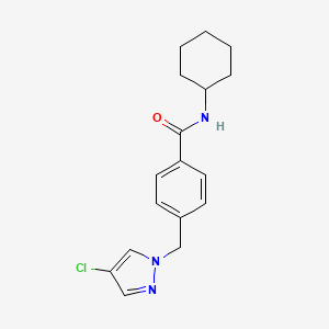 4-[(4-chloro-1H-pyrazol-1-yl)methyl]-N-cyclohexylbenzamide