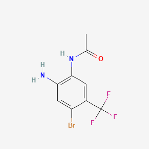 molecular formula C9H8BrF3N2O B587198 N-[2-Amino-4-bromo-5-(trifluoromethyl)phenyl]-acetamide CAS No. 157554-73-9