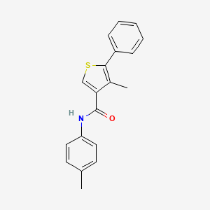 molecular formula C19H17NOS B5871985 4-methyl-N-(4-methylphenyl)-5-phenyl-3-thiophenecarboxamide 