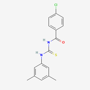 molecular formula C16H15ClN2OS B5872002 4-chloro-N-{[(3,5-dimethylphenyl)amino]carbonothioyl}benzamide 