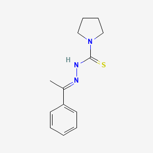 molecular formula C13H17N3S B5872007 N'-(1-phenylethylidene)-1-pyrrolidinecarbothiohydrazide 