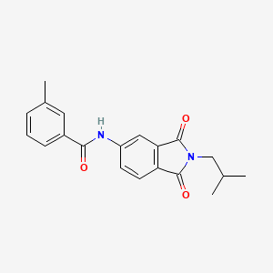 molecular formula C20H20N2O3 B5872024 N-(2-isobutyl-1,3-dioxo-2,3-dihydro-1H-isoindol-5-yl)-3-methylbenzamide 
