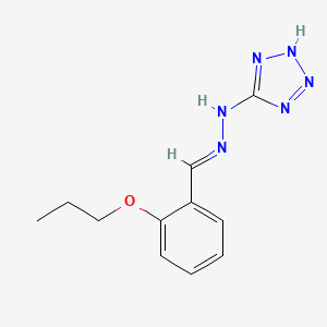 molecular formula C11H14N6O B5872029 2-propoxybenzaldehyde 1H-tetrazol-5-ylhydrazone 