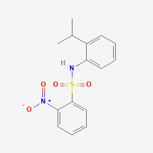 molecular formula C15H16N2O4S B5872050 N-(2-isopropylphenyl)-2-nitrobenzenesulfonamide 