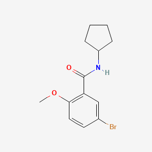 molecular formula C13H16BrNO2 B5872079 5-bromo-N-cyclopentyl-2-methoxybenzamide 