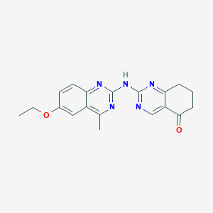 molecular formula C19H19N5O2 B5872092 2-[(6-ethoxy-4-methyl-2-quinazolinyl)amino]-7,8-dihydro-5(6H)-quinazolinone 