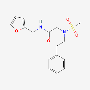 N~1~-(2-furylmethyl)-N~2~-(methylsulfonyl)-N~2~-(2-phenylethyl)glycinamide