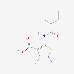 molecular formula C14H21NO3S B5872127 methyl 2-[(2-ethylbutanoyl)amino]-4,5-dimethyl-3-thiophenecarboxylate 