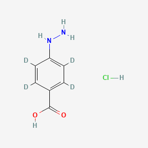 molecular formula C7H9ClN2O2 B587214 4-Hydrazinobenzoic Acid-d4 Hydrochloride CAS No. 1246816-67-0