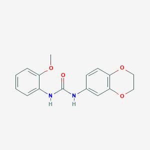 molecular formula C16H16N2O4 B5872141 N-(2,3-dihydro-1,4-benzodioxin-6-yl)-N'-(2-methoxyphenyl)urea 