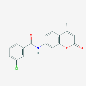 3-chloro-N-(4-methyl-2-oxo-2H-chromen-7-yl)benzamide