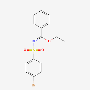 ethyl N-[(4-bromophenyl)sulfonyl]benzenecarboximidoate