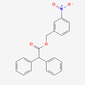 molecular formula C21H17NO4 B5872178 3-nitrobenzyl diphenylacetate 