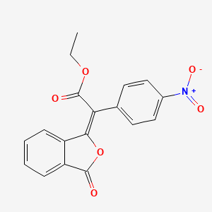 molecular formula C18H13NO6 B5872202 ethyl (4-nitrophenyl)(3-oxo-2-benzofuran-1(3H)-ylidene)acetate 