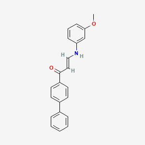 1-(4-biphenylyl)-3-[(3-methoxyphenyl)amino]-2-propen-1-one