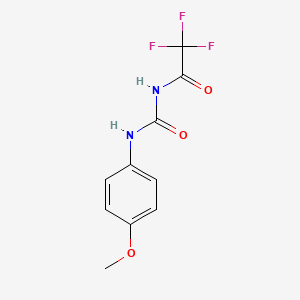 molecular formula C10H9F3N2O3 B5872224 2,2,2-trifluoro-N-{[(4-methoxyphenyl)amino]carbonyl}acetamide 