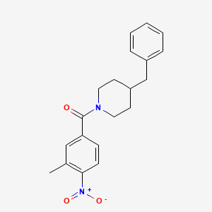 molecular formula C20H22N2O3 B5872229 4-benzyl-1-(3-methyl-4-nitrobenzoyl)piperidine 