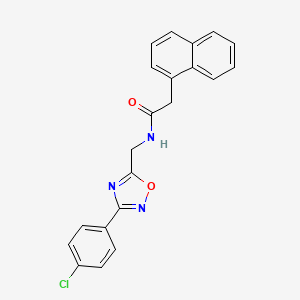 molecular formula C21H16ClN3O2 B5872243 N-{[3-(4-chlorophenyl)-1,2,4-oxadiazol-5-yl]methyl}-2-(1-naphthyl)acetamide 