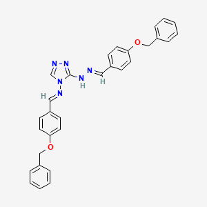 molecular formula C30H26N6O2 B5872244 4-(benzyloxy)benzaldehyde (4-{[4-(benzyloxy)benzylidene]amino}-4H-1,2,4-triazol-3-yl)hydrazone 