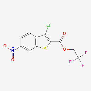 2,2,2-trifluoroethyl 3-chloro-6-nitro-1-benzothiophene-2-carboxylate