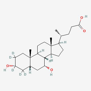 molecular formula C24H40O4 B587227 鹅去氧胆酸-d5（主要成分） CAS No. 52840-12-7