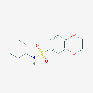 N-(1-ethylpropyl)-2,3-dihydro-1,4-benzodioxine-6-sulfonamide