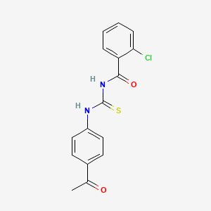 molecular formula C16H13ClN2O2S B5872290 N-{[(4-acetylphenyl)amino]carbonothioyl}-2-chlorobenzamide 