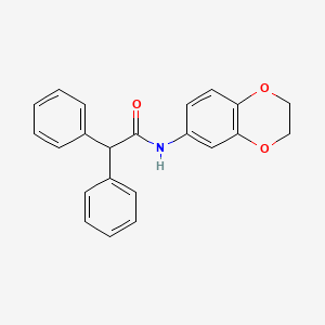 molecular formula C22H19NO3 B5872292 N-(2,3-dihydro-1,4-benzodioxin-6-yl)-2,2-diphenylacetamide 